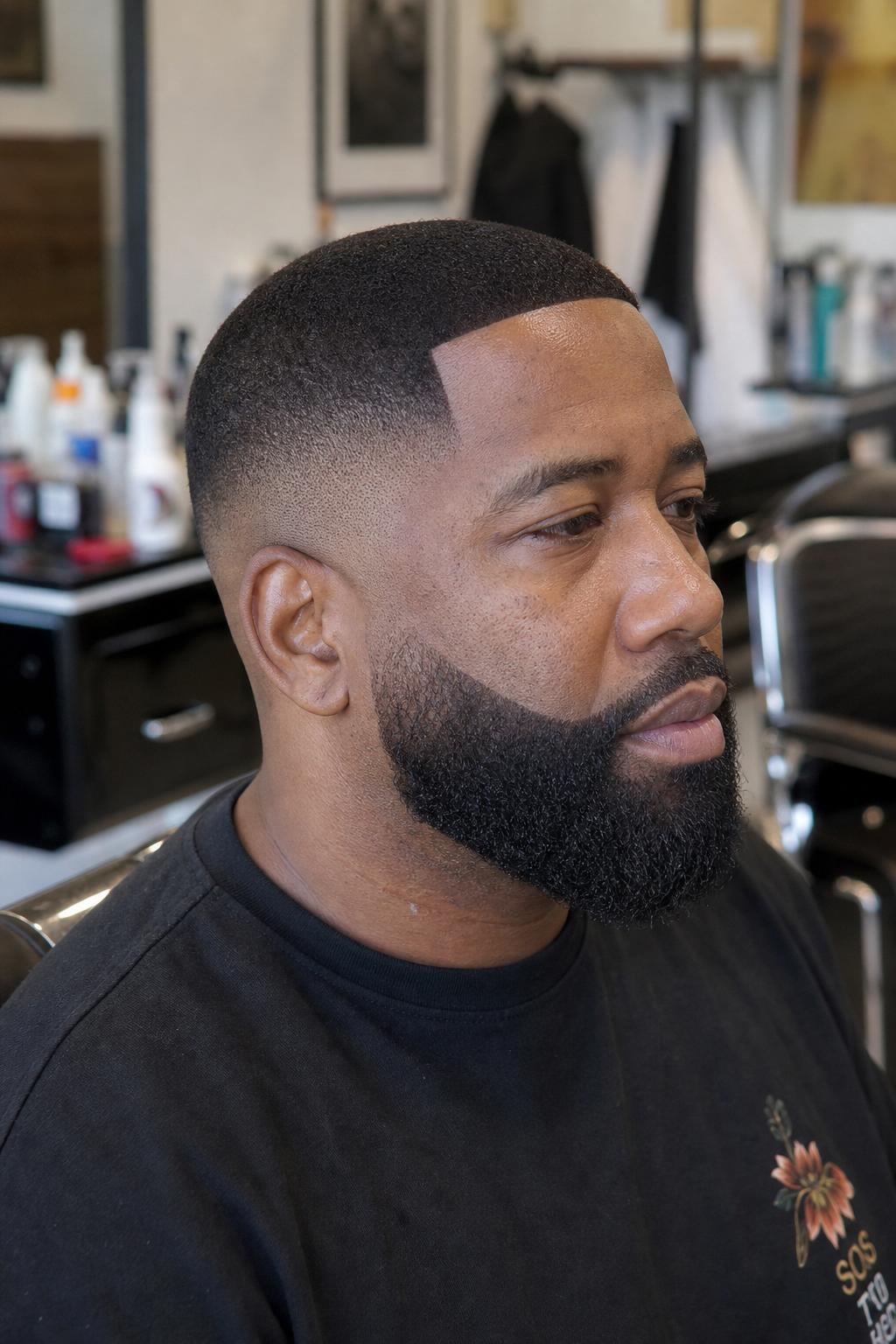 Tight Mike after a Low Taper + Beard Sculpt at The Barber Tone